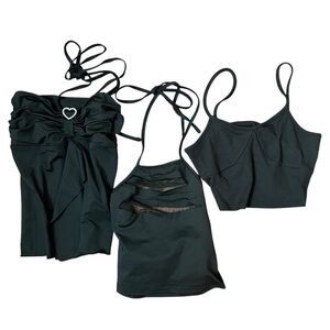 Shein Lot 3 Tops Black Size XS/2 Bundle of Two Halters One‎ Cami